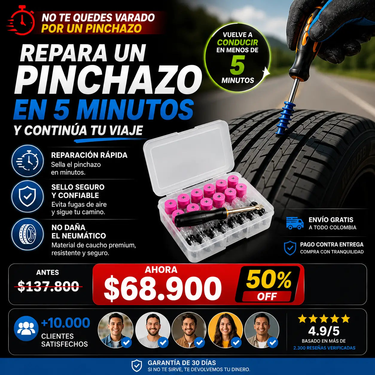 Tornillos Reparadores de Llantas